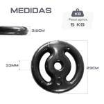 Anilha vazada revestida 5kg Pista e Campo