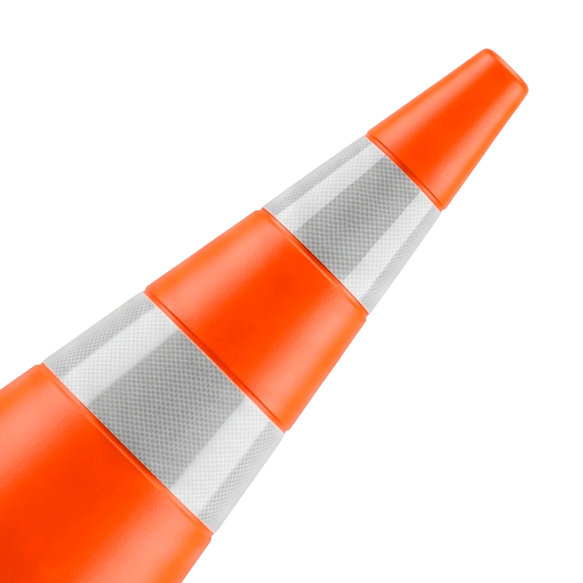 Cone de sinalização de trânsito flexível (emborrachado) refletivo 75cm NBR