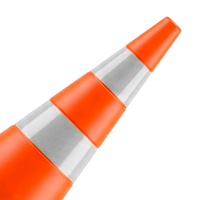 Cone de sinalização de trânsito flexível (emborrachado) refletivo 75cm NBR