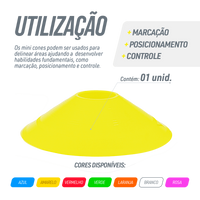 Minicone de sinalização de plástico 5cm Velden - Azul