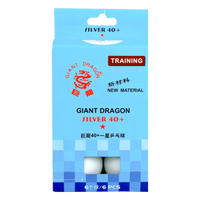 Bolinha de tênis de mesa 1 estrela Silver Giant Dragon - cnj com 6 und - BRANCA