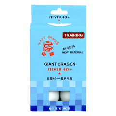 Bolinha de tênis de mesa 1 estrela Silver Giant Dragon - cnj com 6 und - BRANCA