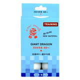 Bolinha de tênis de mesa 1 estrela Silver Giant Dragon - cnj com 6 und - BRANCA