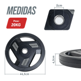 Kit 100kg Anilhas Olímpicas Profissionais Vulcanizadas Envolst