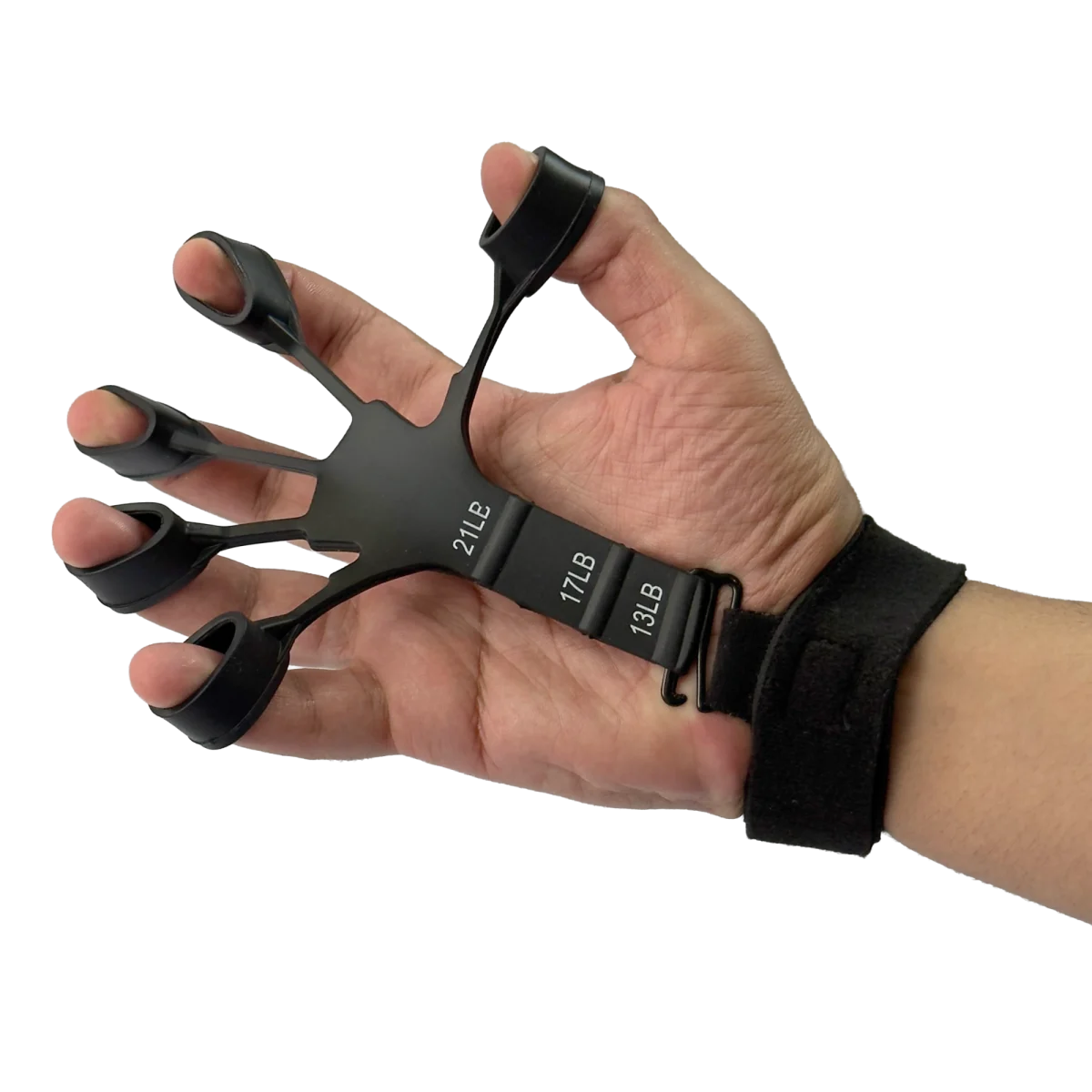 Kit para exercícios de fortalecimento de dedos, mãos e punho Envolst - Cor: Preto