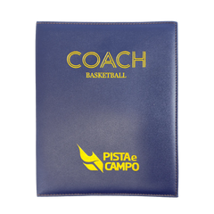Prancheta tática magnética com caneta para treinamento de basquete Pista e Campo - Modelo pasta azul