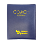 Prancheta tática magnética com caneta para treinamento de basquete Pista e Campo - Modelo pasta azul