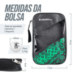 Kit 2 Raquetes de Tênis de Mesa com Bolsa e 3 Bolas Giant Dragon