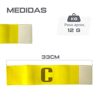 Bracelete braçadeira para capitão com velcro premium Velden - Amarelo