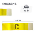 Bracelete braçadeira para capitão com velcro premium Velden - Amarelo
