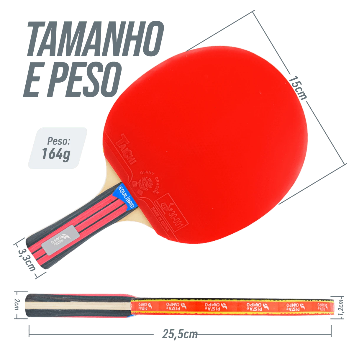 Raquete de tênis de mesa Equilíbrio Pista e Campo