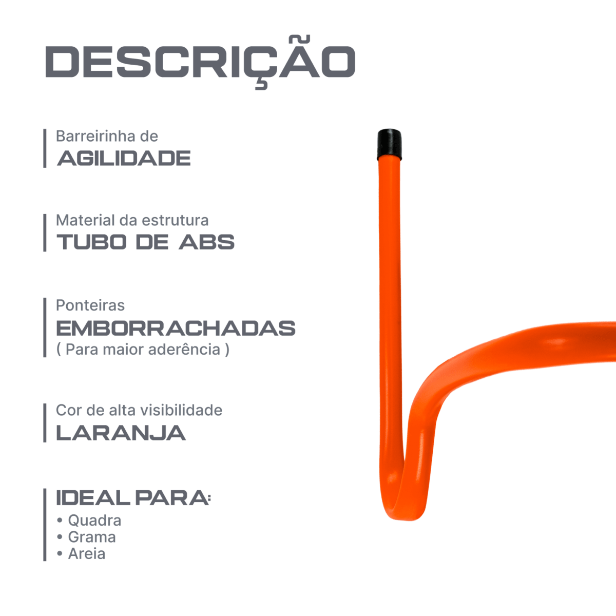 Barreirinha de agilidade em plástico ABS 40cm de altura Velden