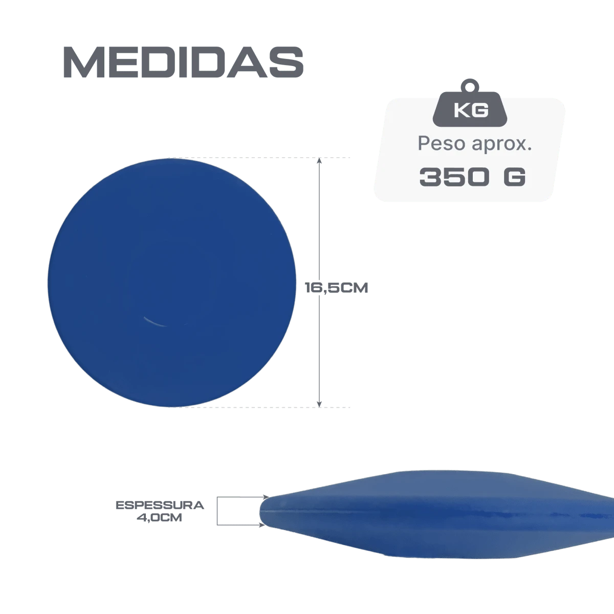 Disco de atletismo de PVC macio 350g Pista e Campo