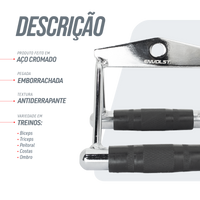 Puxador Triângulo Cromado e Emborrachado Envolst