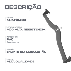 Puxador Anatômico 85cm Emborrachado Envolst