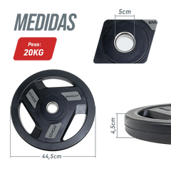 Anilha Olímpica com Anel de Metal 20Kg Envolst