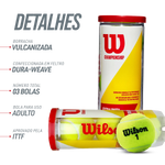 Bolinha/bola de tênis de campo Championship Extra Duty Wilson - tubo com 3 und