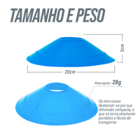 Minicone de sinalização de plástico 5cm Velden - Azul