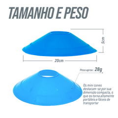 Minicone de sinalização de plástico 5cm Velden - Azul