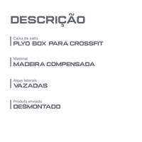 Caixa de Salto Plyo Box 3 em 1 Envolst 35x40x45cm