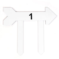 Flechas de chão numeradas de orientação para minigolfe Pista e Campo - cnj com 9 und (1-9)