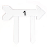 Flechas de chão numeradas de orientação para minigolfe Pista e Campo - cnj com 9 und (1-9)