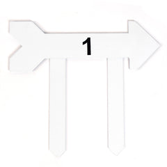 Flechas de chão numeradas de orientação para minigolfe Pista e Campo - cnj com 9 und (1-9)