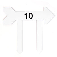 Flechas de chão numeradas de orientação para minigolfe Pista e Campo - cnj com 9 und (10-18)