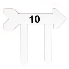 Flechas de chão numeradas de orientação para minigolfe Pista e Campo - cnj com 9 und (10-18)