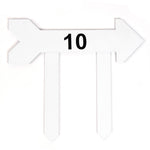 Flechas de chão numeradas de orientação para minigolfe Pista e Campo - cnj com 9 und (10-18)
