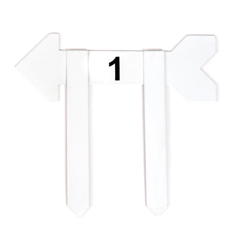 Flechas de chão numeradas de orientação para minigolfe Pista e Campo - cnj com 9 und (1-9)