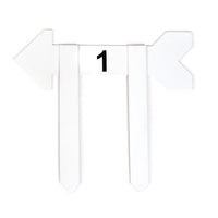Flechas de chão numeradas de orientação para minigolfe Pista e Campo - cnj com 9 und (1-9)