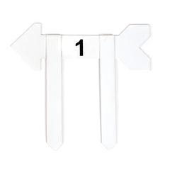 Flechas de chão numeradas de orientação para minigolfe Pista e Campo - cnj com 9 und (1-9)