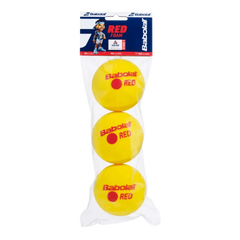 Bolinha bola de tênis de campo de espuma iniciantes Babolat Red Foam - pacote com 3 und