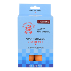 Bolinha de tênis de mesa 1 estrela Silver Giant Dragon - cnj com 6 und - BRANCA