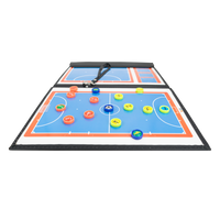 Prancheta tática magnética com caneta para treinamento de futsal Pista e Campo - Modelo pasta preta