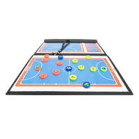 Prancheta tática magnética com caneta para treinamento de futsal Pista e Campo - Modelo pasta preta