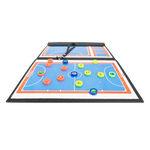 Prancheta tática magnética com caneta para treinamento de futsal Pista e Campo - Modelo pasta preta