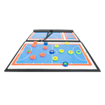 Prancheta tática magnética com caneta para treinamento de futsal Pista e Campo - Modelo pasta preta