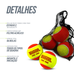 Bolas de Beach Tennis Estágio 2 Oficial ITF 6 un. Kids Mini