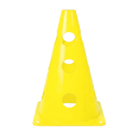 Kit de Agilidade c/ 8 Cones Furados 23cm e 4 Haste de 1,00m - Cone BRANCO
