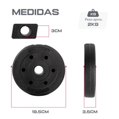 Anilha Emborrachada 2Kg Cement Furo 31mm Envolst