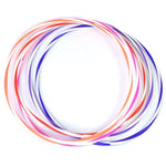Arco de ginástica rítmica bambolê em espiral 90cm de diâmetro Gracios - Azul e Branco