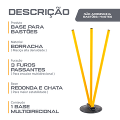 Base de borracha preta multidirecional Velden