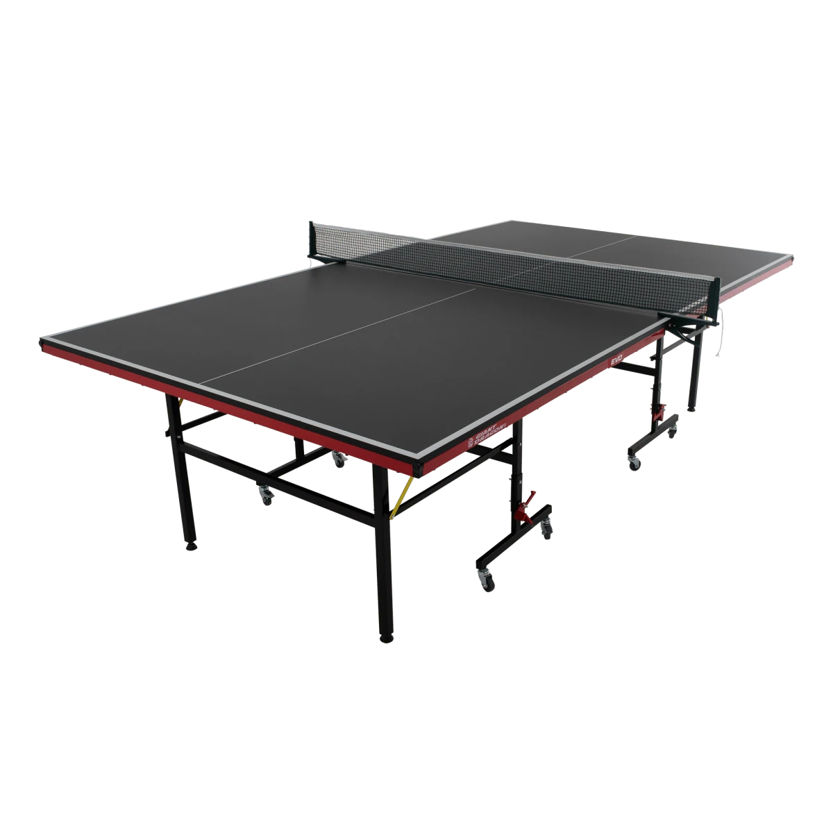 Mesa de tenis de mesa de aco e madeira preto com rede 6202-18MM
