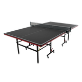Mesa de tenis de mesa de aco e madeira preto com rede 6202-18MM