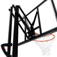Tabela de basquete adulto móvel com poste, quadro de acrílico e aro modelo premium Velden