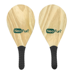 Raquetes de madeira com empunhadura para frescobol Neofun - par (acompanha bolinha)