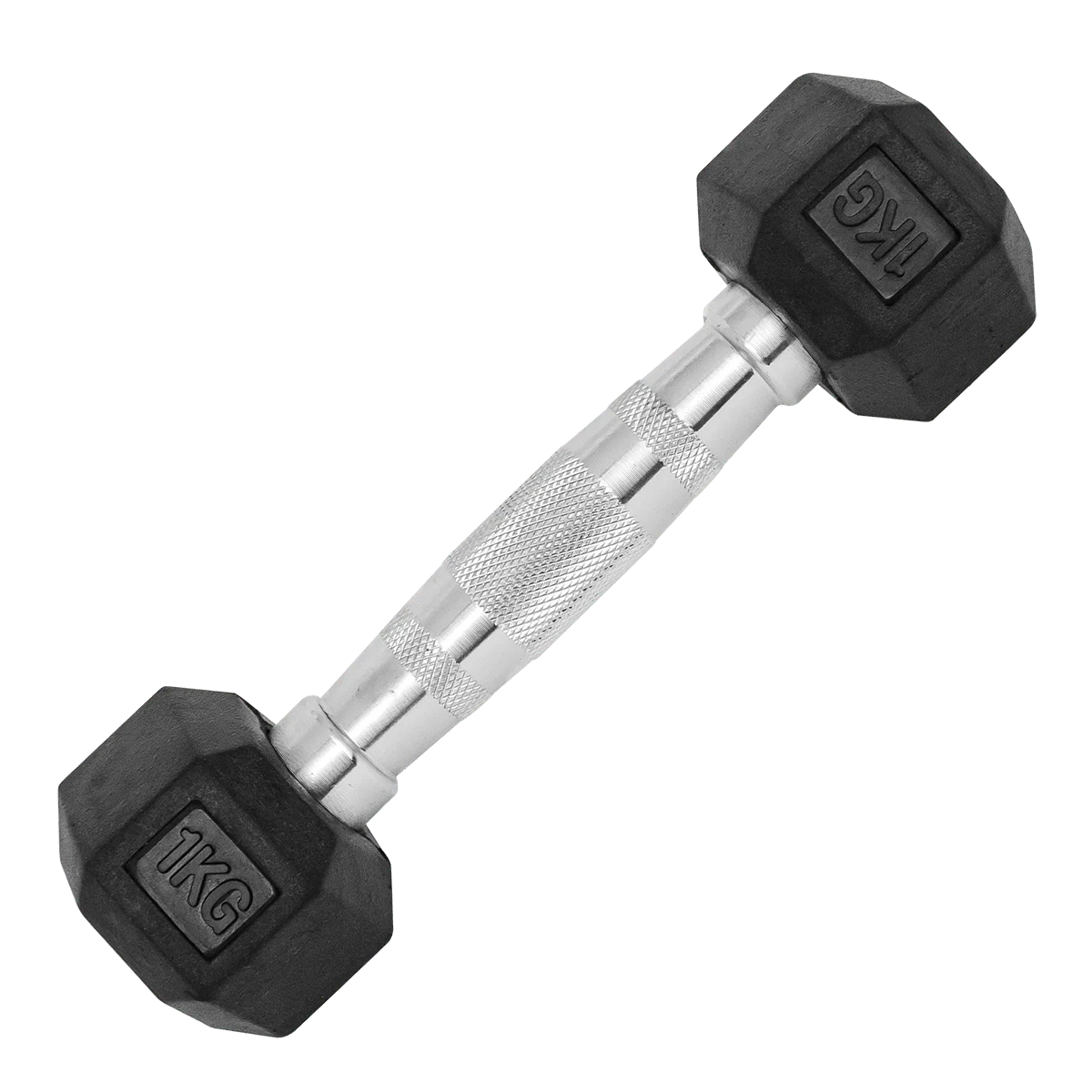 Kit Halteres Sextavados Emborrachados Pegada Cromada Envolst - Pares 1 a 10Kg