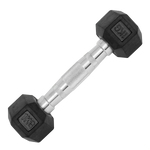 Kit Halteres Sextavados Emborrachados Pegada Cromada Envolst - Pares 1 a 10Kg